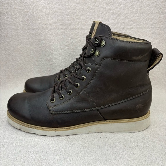Volcom Smithington II Leather Lace Up Boots Men’s 10 Dark Brown Winter Fall Moto main image 5